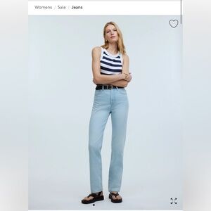 Madewell Petite 90s Straight Jeans Ward Wash